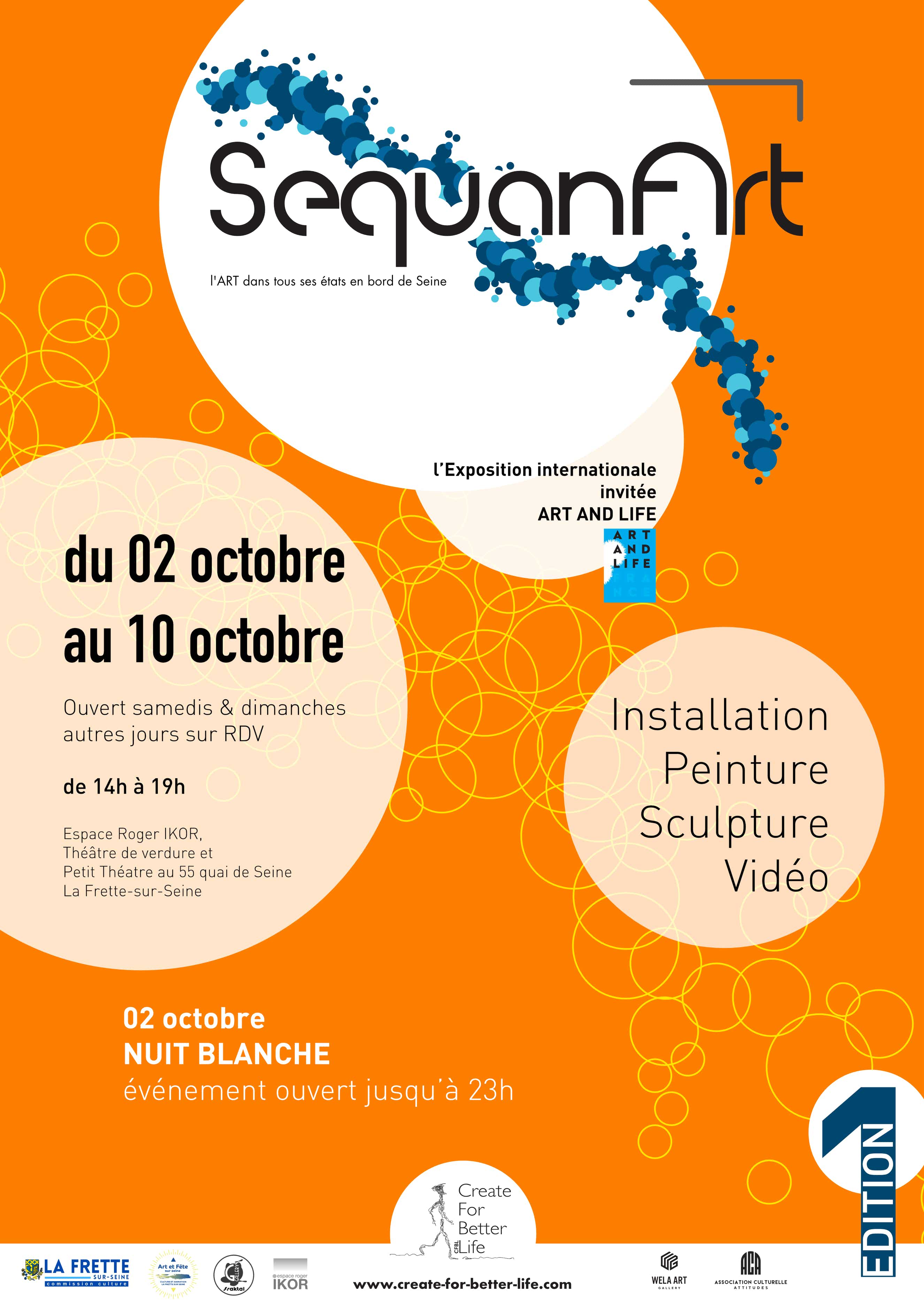 SequanArt, l'évènement des bords de Seine, organisé par Create For Better Life.